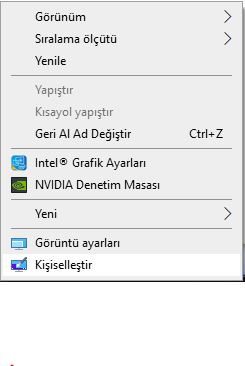 Windows 10 Masaüstüne Bilgisayarım Eklemek 2 Kişiselleştir